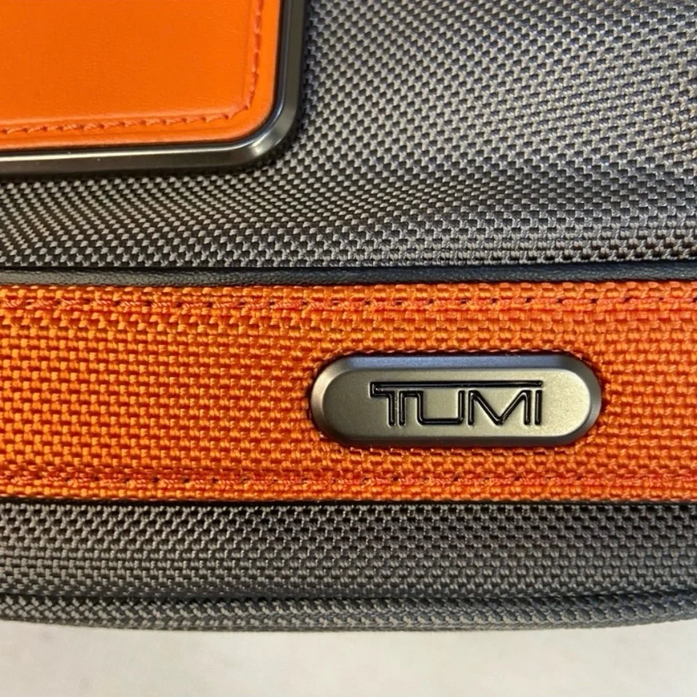 TUMI GEN 4.3 Nylon Fanny Waist Pack in Charcoal Gray Orange NEW with Tags